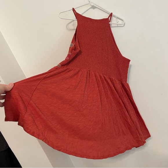 NEW NWT TORRID 3 Plus Size Super Soft Smocked High Neck Babydoll Top Orange Tank - Picture 15 of 15